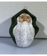Vintage Green Ceramic Santa Claus Christmas Ornament - $105.14 MXN