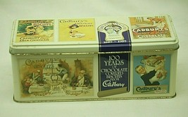 Cadbury&#39;s Milk Chocolate Biscuits Hinged Metal Tin Box Advertising Ads Container - £15.91 GBP