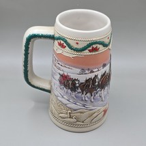 Budweiser Stein 1996 Holiday Stein American Homestead Christmas Mug Beer... - $210.81 MXN