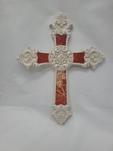  Large Wall Christian Cross  Ceramic Catholic 12&quot; Long 9.5&quot; Wide Crazed - $14.83