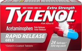 Tylenol Extra Strength Rapid Release Gelcaps - 24 ct- Pack of 2 - £22.29 GBP