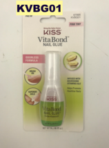 KISS VITA BOND NAIL GLUE PINK TINT KVBG01 ORDORLESS FORMULA BRUSH ON - $3.89