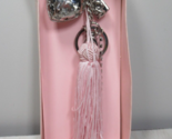 Ulta cosmetics Silver tone pink tassel heart lock gems charms keychain b... - £10.66 GBP
