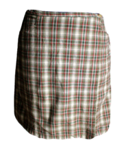 G.H. Bass &amp; Co. Women&#39;s Green/Red/White Plaid Wrap Skirt ~8~RN 84468 - £11.73 GBP