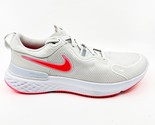 Nike React Miler Platinum Tint Bright Crimson Womens Size 10.5 Running S... - £62.87 GBP