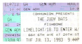 Arrête The Judy Chauve-Souris Concert Ticket Stub Juillet 13 1993 New Yo... - $33.16