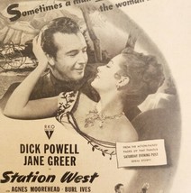 Station West Movie Film 1948 Advertisement Dick Powell Burl Ives Cinema ... - $29.99