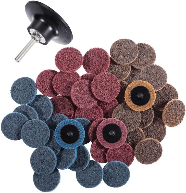 S Satc 46Pcs Sanding Discs 2 Inch Roll Lock Quick Change Discs 1Pc 1/4&#39;&#39;... - $29.77