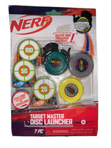 NERF Target Master Disc Launcher with 3 Discs, Launcher, &amp; 3 Targets Hasbro ~NEW - £5.44 GBP