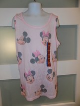 Disney Petal Pink Mickey and Minnie Mouse Tank Top Size L (10/12) Girl's NEW - $17.76