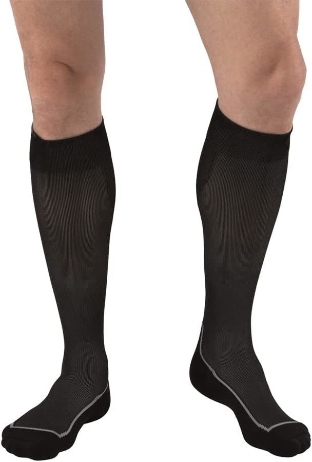 JOBST Sport Knee High 15-20 mmHg Compression Socks, Black/Cool Black, Small - $43.65