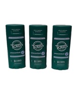 Lot of 3 Tom&#39;s of Maine Natural Deodorant Unscented 3.25 oz Each NEW Ori... - €25,92 EUR