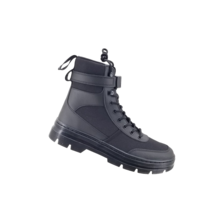 Dr. Martens Boots Mens Combs Tech Black Poly Leather Ripstop Unisex Casu... - $126.96