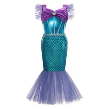 Girl  Little  Ariel Summer Dresses Polyester Cosplay Fishtail Skirt Costume For  - £43.35 GBP
