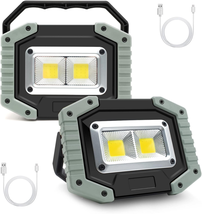 Rechargeable LED Work Light, Portable Waterproof COB Floodlight, 30W 1500LM, Su - £49.32 GBP