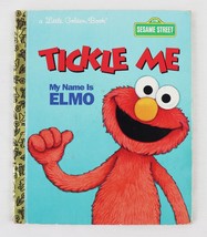 VINTAGE 1993 Sesame Street Grover Tickle Me My Name is Elmo Golden Book - £11.86 GBP