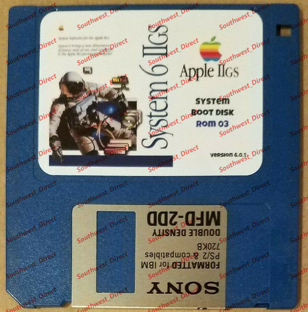 Primary image for Apple IIgs 2gs Rom 03 (ver 6.0.1) Boot System Startup Disk *New 800k Floppy Disk