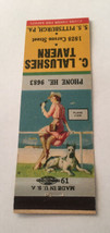 Matchbook Cover Matchcover Girlie Pinup C Lalushes Tavern Pittsburgh PA - $4.04