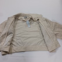 WD.NY RN#111745 Women's Tan/Beige Button Cropped Jacket Pockets Size Large image 11