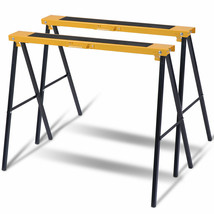 Ironmax 2 Pack Heavy Duty Saw Horse Steel Folding Legs Sawhorse 275 Lbs Capacity - £81.52 GBP