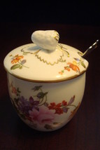 Royal Crown Derby  England open sugar and jam/mustard bowl with spoon [88C] - $54.45
