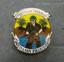 Vietnam Vet Veteran We&#39;ve Been There Proud Lapel Hat Pin Badge 1 Inch - £4.58 GBP