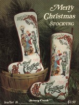 1988 Cross Stitch Merry Christmas Stocking Carolers Stoney Creek Pattern  - £10.21 GBP
