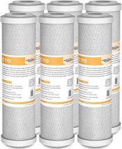 6-Pack Activated Carbon Block Water Filters - Enhances Taste &amp; Quality - $75.19