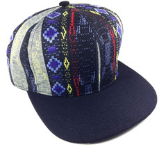 Grey Black Navajo Print Snapback Hat Cap Abstract Aztec Native American Retro - £10.61 GBP