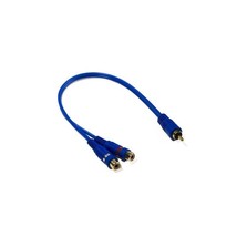 STINGER RCA Y 2F-1M BLUE INTERCONNECT (6&quot;) - $24.32