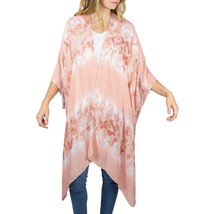 Tie Dye Duster Kimono Pink Size L-XL BOHO Light Weight Wrap Bohemian Womens NEW - £10.20 GBP