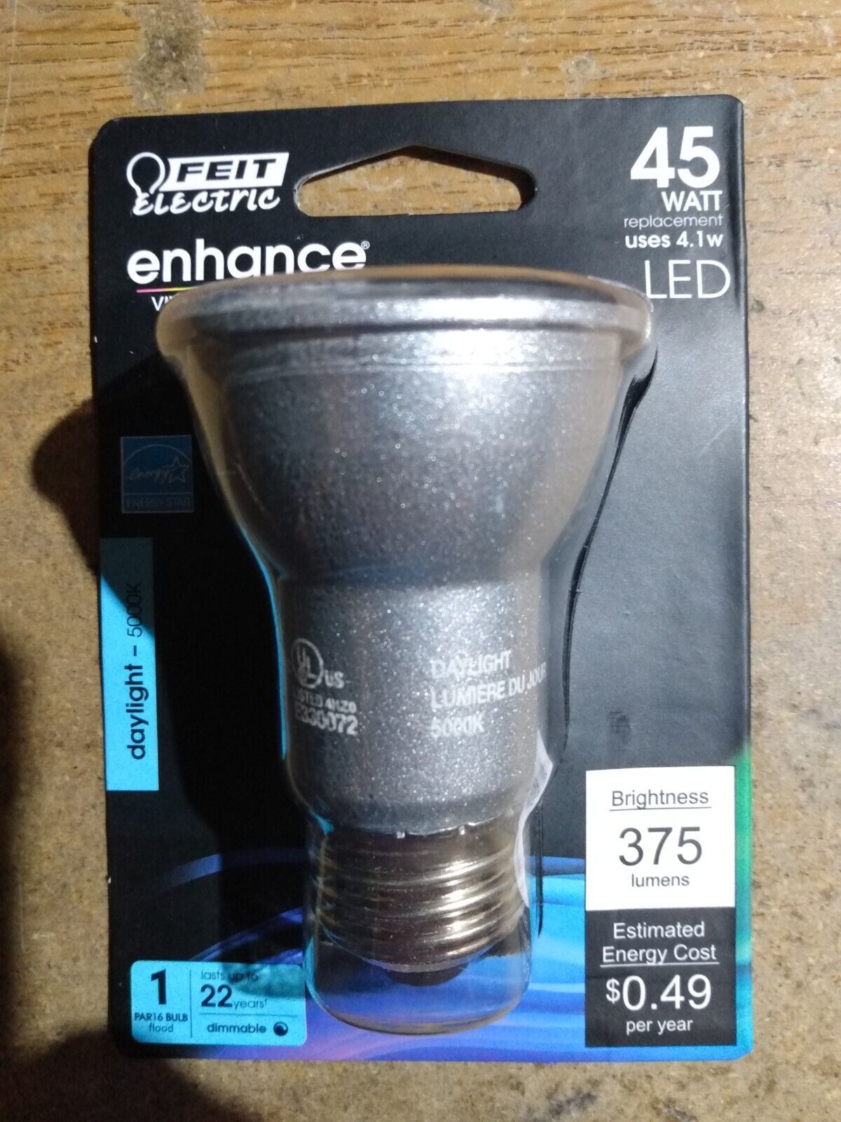 Feit Electric 45 Watt LED 5000K Daylight Dimmable Par 16 Flood Bulb BPPA... - $1.75