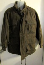 Men's Timberland Leather Gear Tenon Leather Field Jacket Brown Size Small  - $197.01