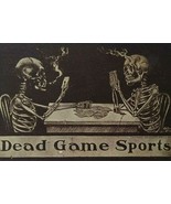 Halloween Postcard Ullman Skeleton Smoke Playing Cards 1909 Arthur Lewis... - $137.75