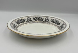 Wedgwood Bone China COLUMBIA Black 10&quot; Oval Vegetable Serving Bowl - £77.14 GBP