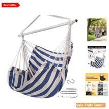 Heavy-Duty Hammock Chair Swing Supports 500 Lbs for Indoor &amp; Outdoor Rel... - $72.22