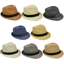 Men's Bently Semi Crushable Fedora Briad Straw Hat Leonardo LE237 Royal Blue image 15