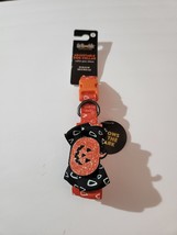 Thrills &amp; Chills Collection Glow In The Dark Halloween Pumpkin Dog Collar SM 10- - £8.67 GBP