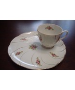 Cup and SNACK tray, French gold and flowers [60a] - €29,55 EUR