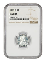 1943-D 1C Ngc MS68+ - £3,793.49 GBP