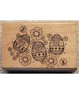 Hero Arts Easter Egg Border Rubber Stamp, Flowers, Butterflies, Model 64... - $6.95