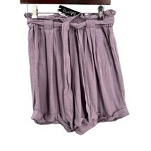 Velvet Heart Womens Shorts Purple Elastic Waist Belted Medium New - £14.10 GBP