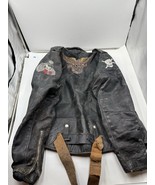 Vintage 1970s 80s AMF Harley Davidson Leather Aviator Motorcycle Jacket 38 - $268.93 CAD
