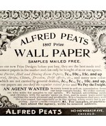 Alfred Peats Wall Paper 1897 Advertisement Victorian Home Decor Agent DW... - $19.99