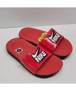 Nike Kawa Slides Red DD3242-601 Flip Flop Sandals Kids 11C - $368.96 MXN