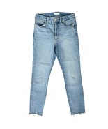 Good American Good Legs Crop Blue665 Light Wash Raw Hem Skinny Jeans siz... - $31.36