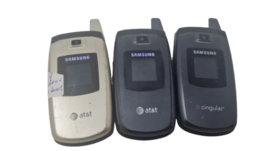3 Lot of Samsung SGH-C417 AT&amp;T Locked Gray Gold As Is GSM Untested Need Repair - £24.24 GBP