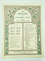 The Rosary by Ethelbert Nevin Sheet Music 1905 - £3.99 GBP