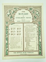 The Rosary by Ethelbert Nevin Sheet Music 1905 - £3.91 GBP