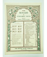 The Rosary by Ethelbert Nevin Sheet Music 1905 - £3.91 GBP